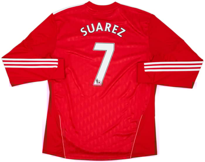 2010-12 Liverpool Home L/S Shirt Suarez #7 - 6/10 - (XL)