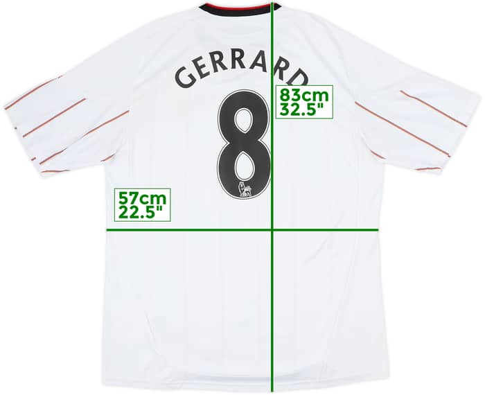 2010-11 Liverpool Away Shirt Gerrard #8 - 6/10 - (XL)