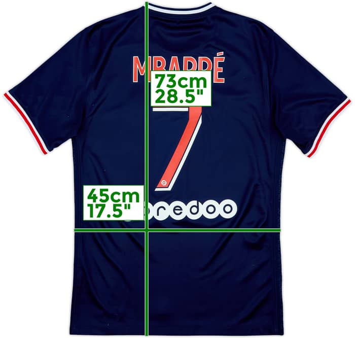 2020-21 Paris Saint-Germain Home Shirt Mbappe #7 - 7/10 - (S)