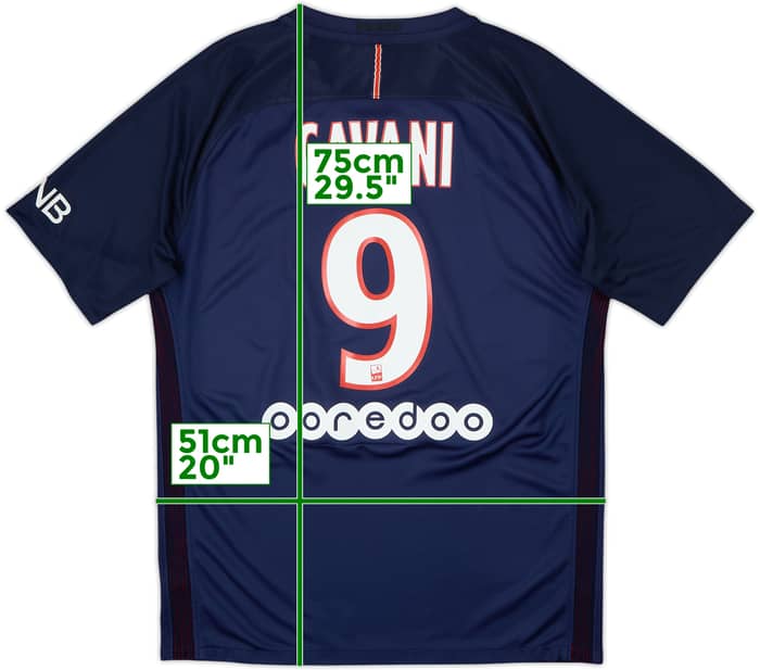 2016-17 Paris Saint-Germain Home Shirt Cavani #9 - 9/10 - (L)