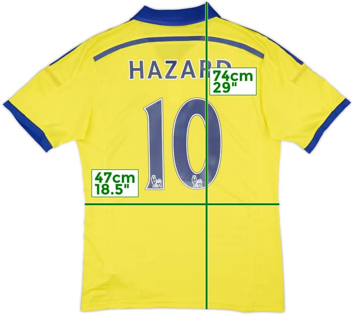 2014-15 Chelsea Authentic Away Shirt Hazard #10 - 6/10 - (S)