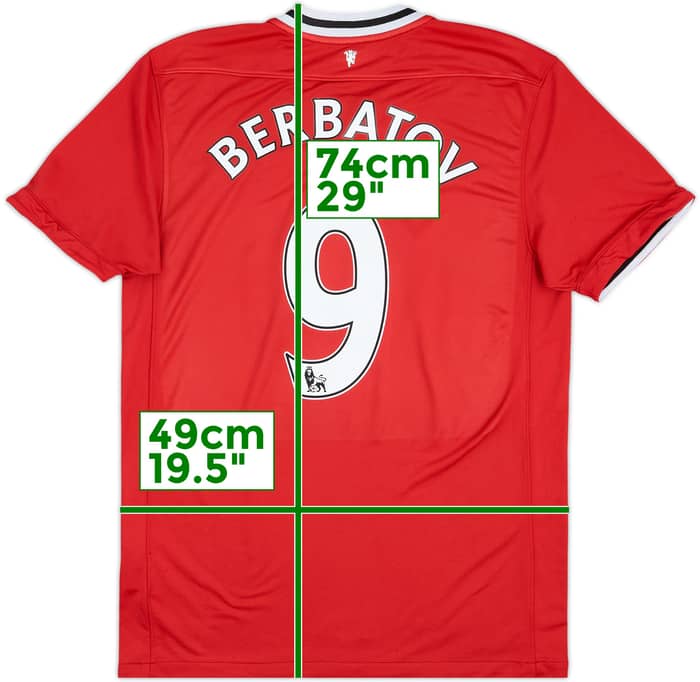 2011-12 Manchester United Home Shirt Berbatov #9 - 5/10 - (L)