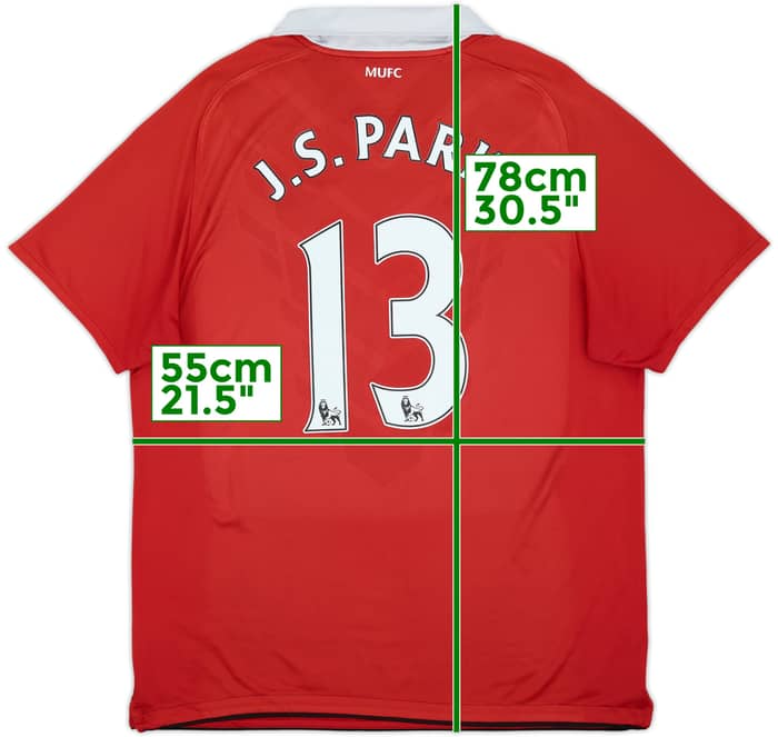 2010-11 Manchester United Home Shirt J.S.Park #13 - 5/10 - (L)