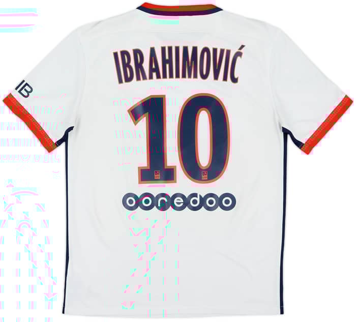 2015-16 Paris Saint-Germain Away Shirt Ibrahimovic #10 - 6/10 - (M)