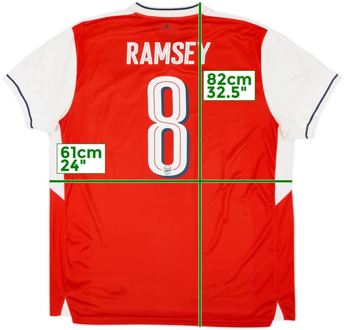 2016-17 Arsenal Home Shirt Ramsey #8 - 6/10 - (XXL)