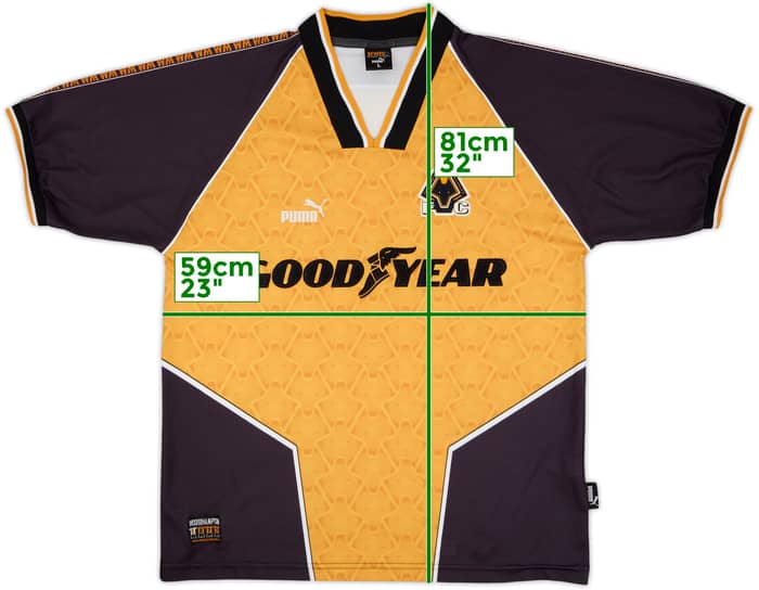 1996-98 Wolves Home Shirt - 9/10 - (L)