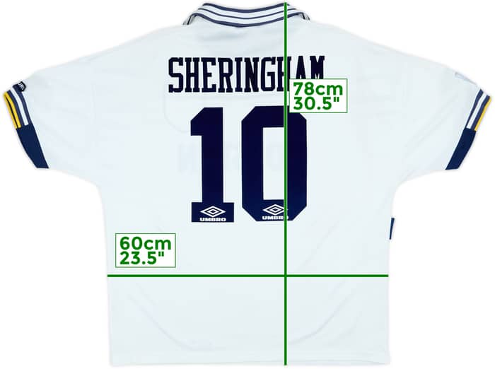 1993-95 Tottenham Home Shirt Sheringham #10 - 9/10 - (XXL)