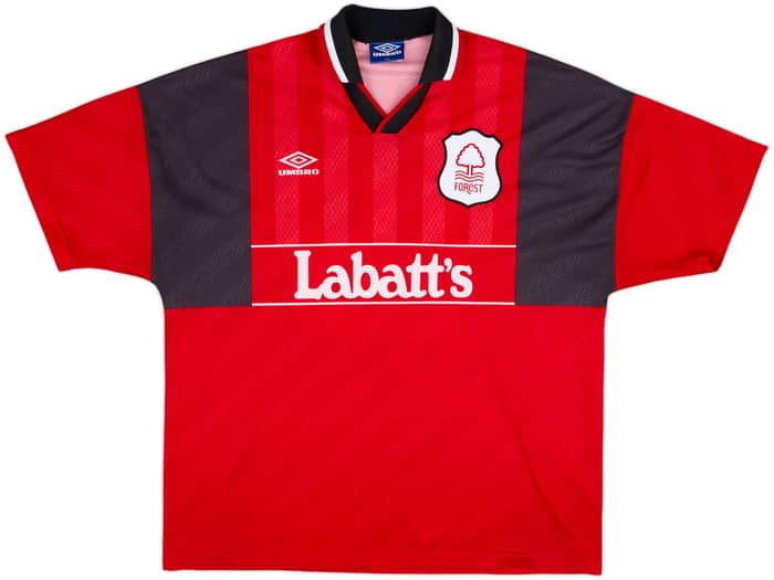 1994-96 Nottingham Forest Home Shirt Haaland #18 - 9/10 - (XXL)