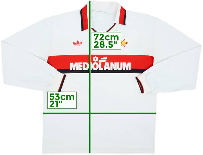 1990-91 AC Milan Away L/S Shirt - 5/10 - (L)