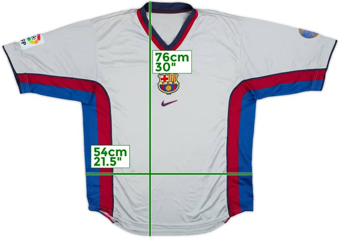 1998-01 Barcelona Away Shirt Kluivert #9 - 5/10 - (M)