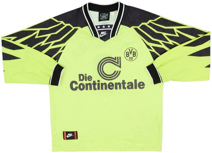1994-95 Borussia Dortmund Home L/S Shirt #9 - 8/10 - (L)