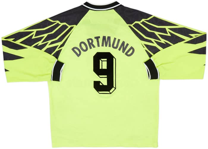 1994-95 Borussia Dortmund Home L/S Shirt #9 - 8/10 - (L)