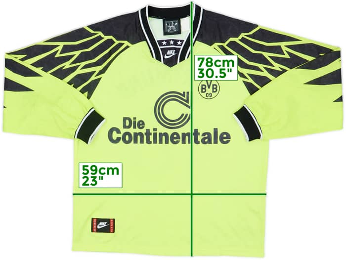 1994-95 Borussia Dortmund Home L/S Shirt #10 - 7/10 - (XL)
