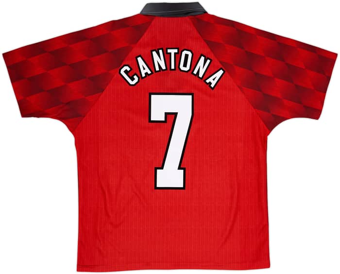 1996-98 Manchester United Home Shirt Cantona #7 - 8/10 - (L)