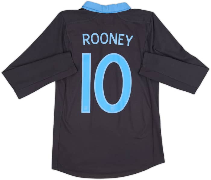 2011-12 England Away L/S Shirt Rooney #10 - 9/10 - (S)