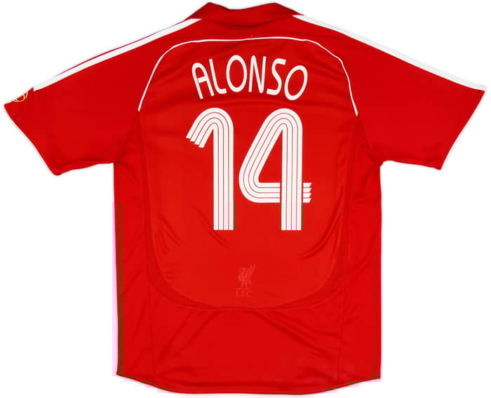 2006-08 Liverpool Home Shirt Alonso #14 - 7/10 - (L)