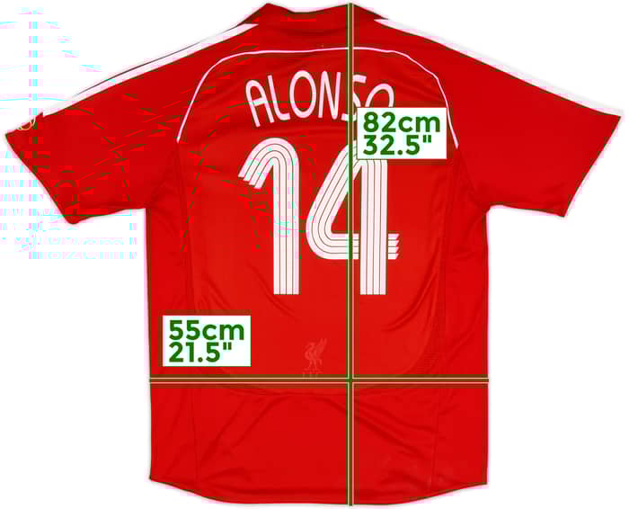 2006-08 Liverpool Home Shirt Alonso #14 - 7/10 - (L)