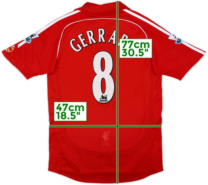 2006-08 Liverpool Home Shirt Gerrard #8 - 5/10 - (S)