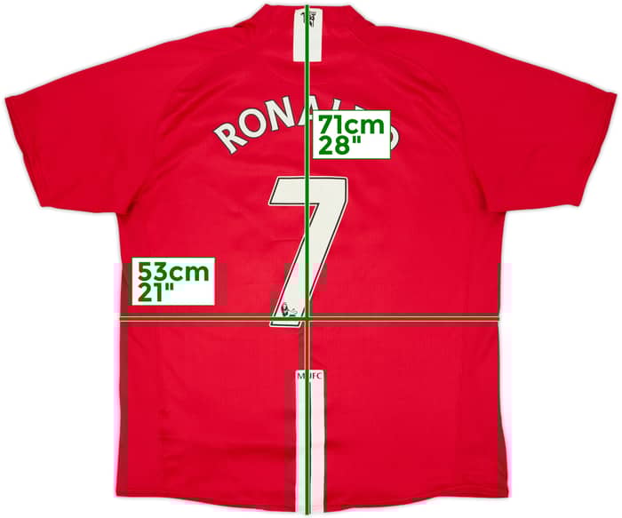 2007-09 Manchester United Home Shirt Ronaldo #7 - 6/10 - (L)