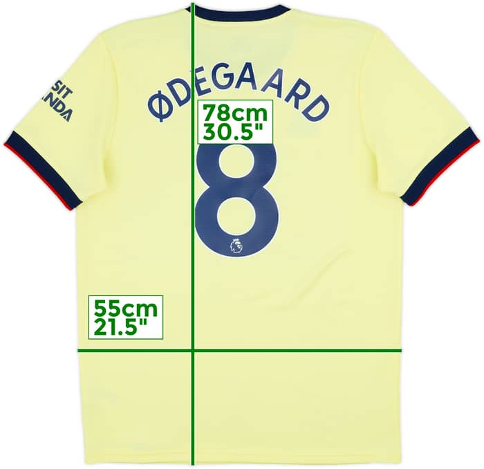 2021-22 Arsenal Away Shirt Odegaard #8 - 8/10 - (L)