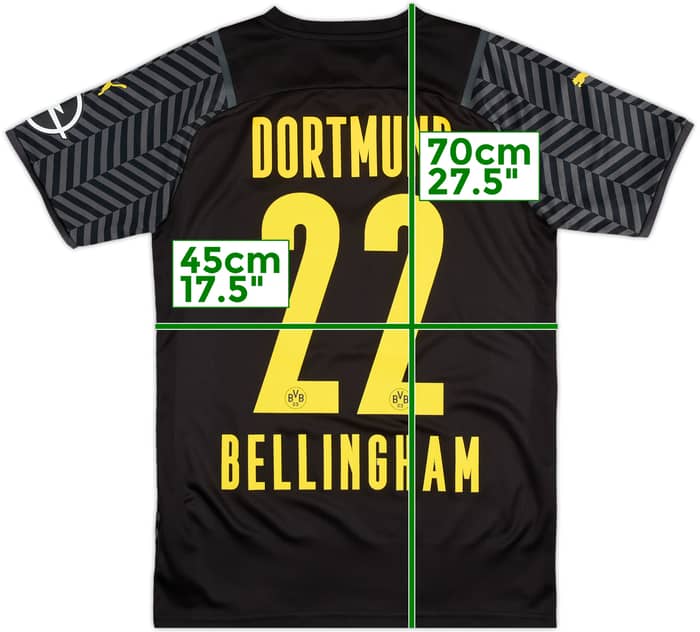 2021-22 Borussia Dortmund Away Shirt Bellingham #22 - 8/10 - (S)