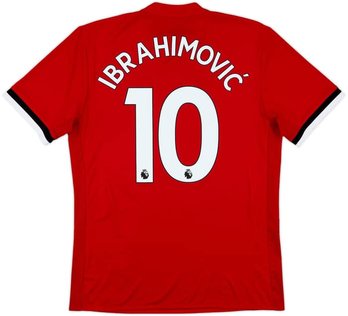 2017-18 Manchester United Home Shirt Ibrahimovic #10 - 9/10 - (M)