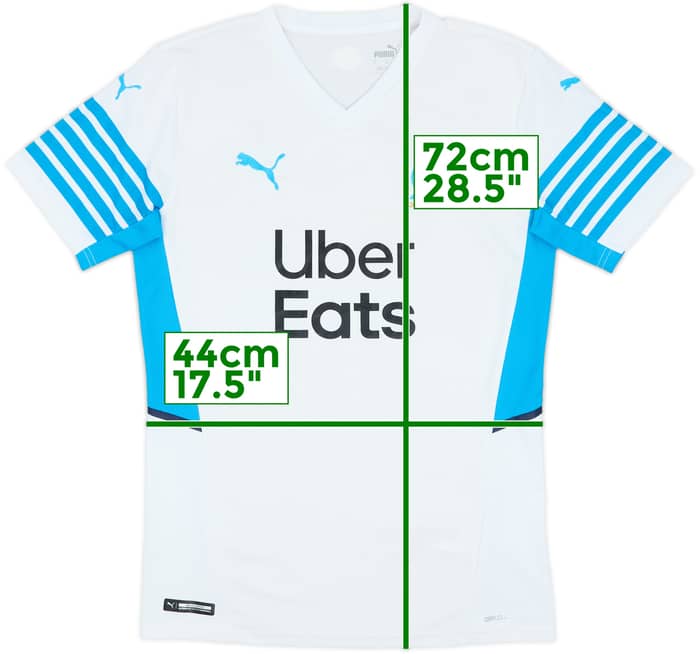 2021-22 Olympic Olympique Marseille Home Shirt - 7/10 - (S)