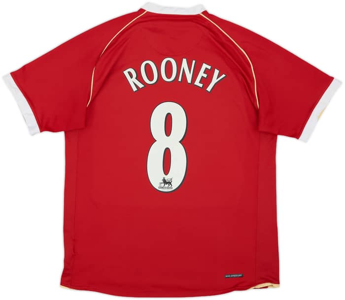 2006-07 Manchester United Home Shirt Rooney #8 - 6/10 - (M)