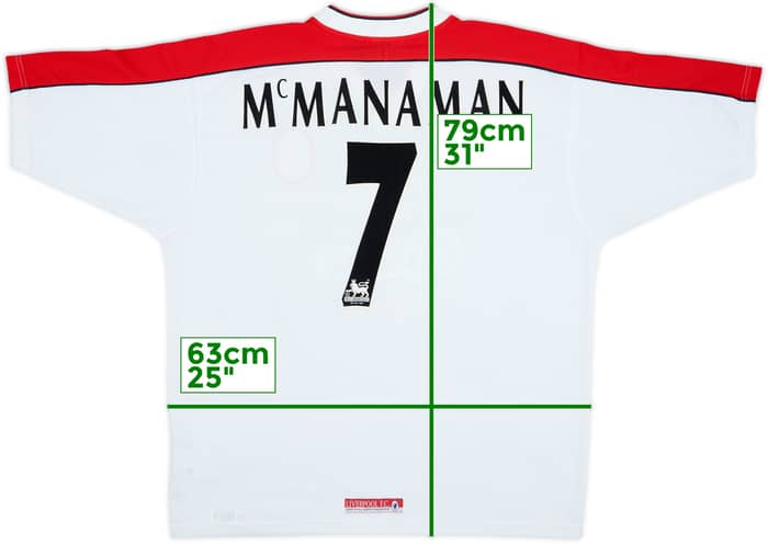 1998-99 Liverpool Away Shirt Mcmanaman #7 - 6/10 - (XL)