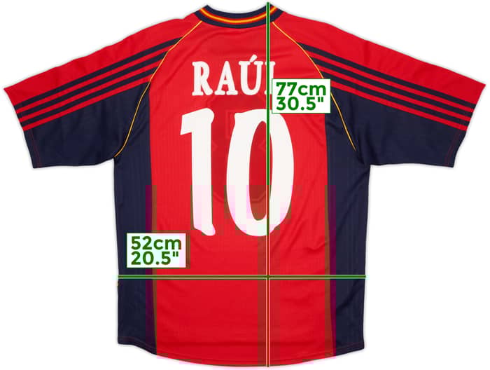 1998-99 Spain Home Shirt Raul #10 - 5/10 - (M)