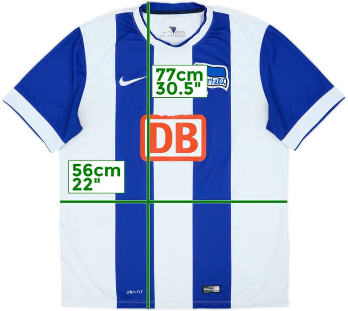 2014-15 Hertha Berlin Home Shirt - 4/10 - (XL)