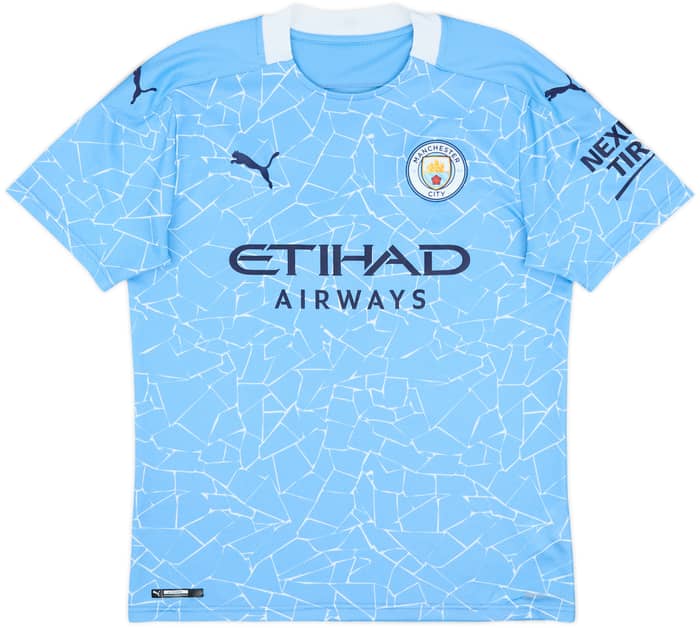 2020-21 Manchester City Home Shirt Kun Aguero #10 - 7/10 - (M)