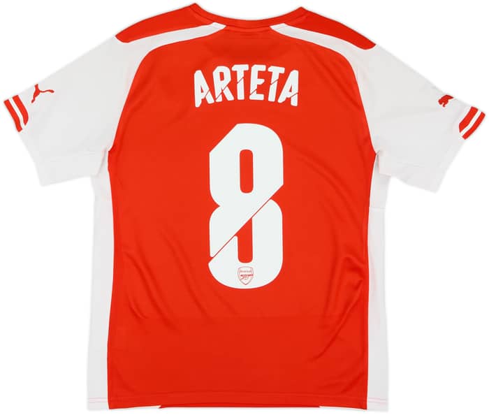 2014-15 Arsenal Home Shirt Arteta #8 - 8/10 - (S)