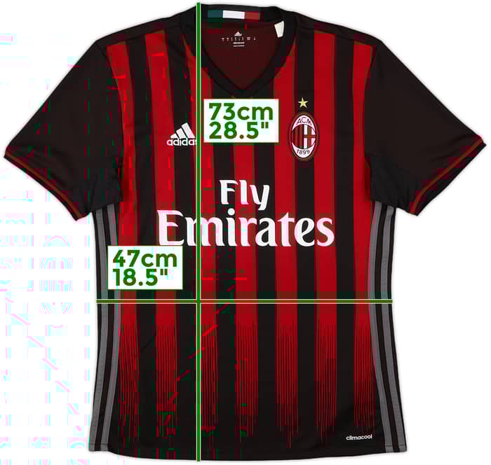 2016-17 AC Milan Home Shirt - 8/10 - (S)