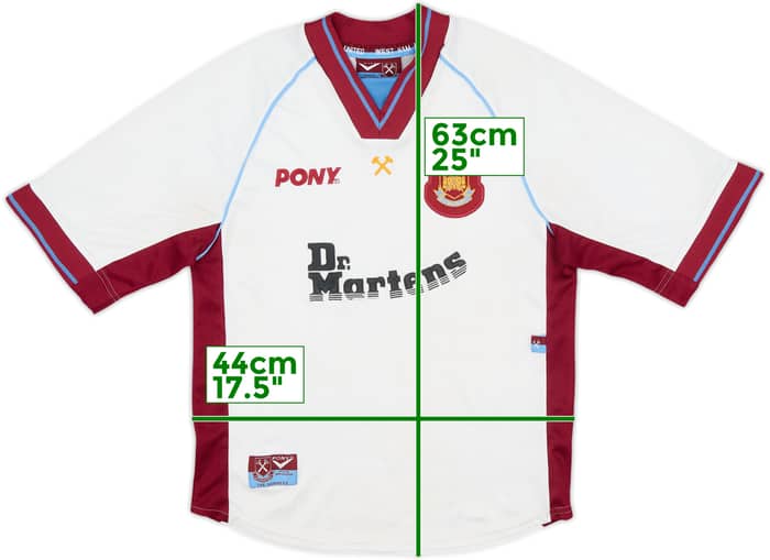 1998-99 West Ham Away Shirt - 8/10 - (Y)