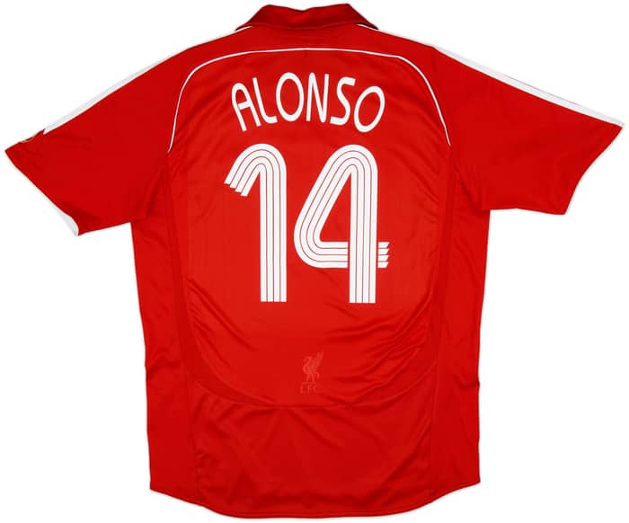 2006-08 Liverpool Home Shirt Alonso #14 - 6/10 - (L)