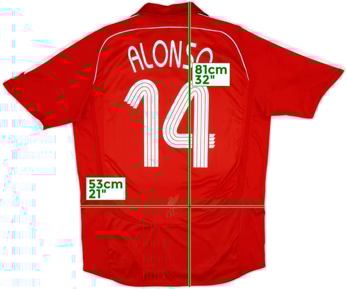 2006-08 Liverpool Home Shirt Alonso #14 - 6/10 - (L)