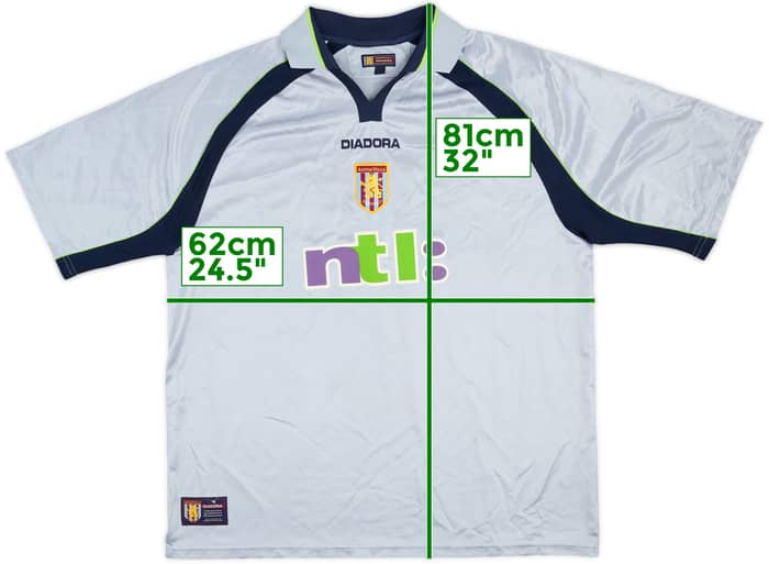 2001-02 Aston Villa Match Issue Intertoto Cup Away Shirt #8