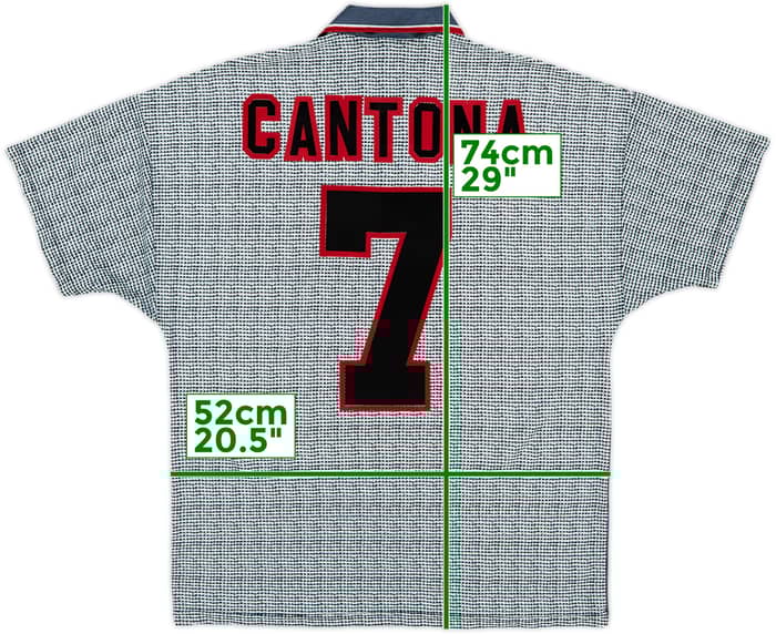 1995-96 Manchester United Away Shirt Cantona #7 - 8/10 - (M)