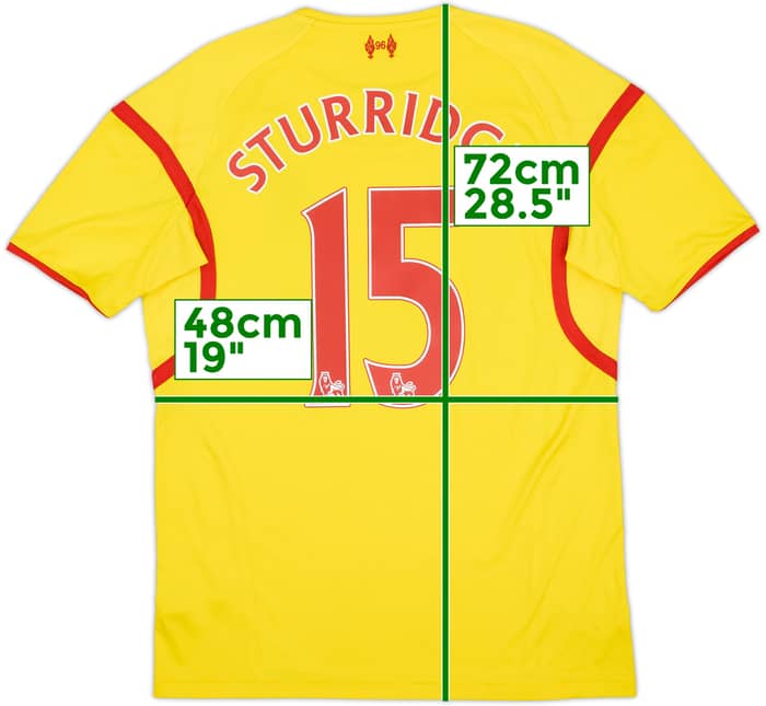 2014-15 Liverpool Away Shirt Sturridge #15 - 9/10 - (S)