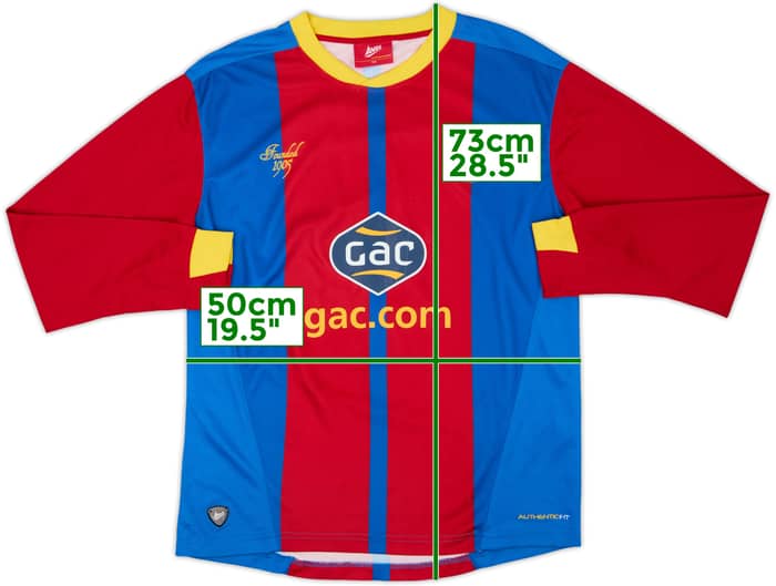 2012-13 Crystal Palace Home L/S Shirt - 7/10 - (M)