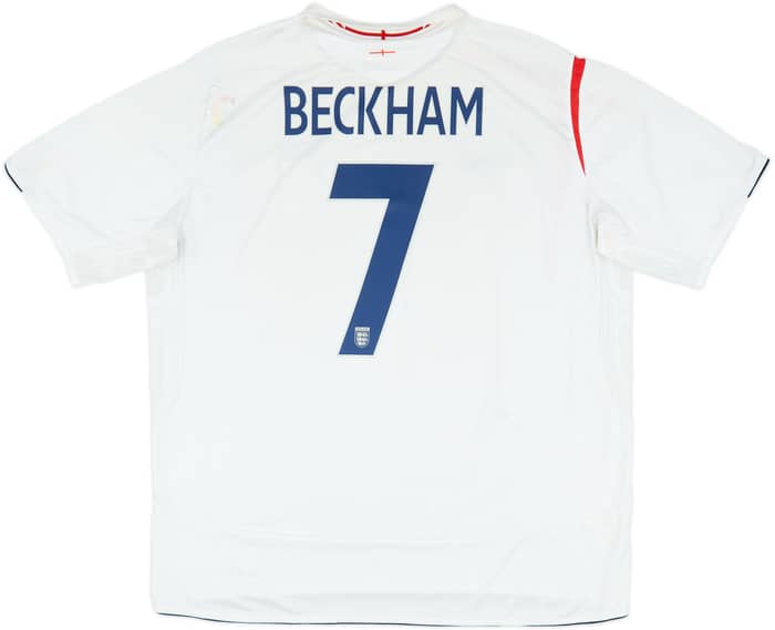 2005-07 England Home Shirt Beckham #7 - 4/10 - (3XL)