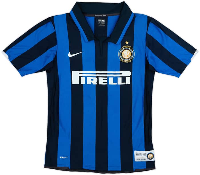 2007-08 Inter Milan Centenary Home Shirt Chivu #26 - 6/10 - (XL.Boys)