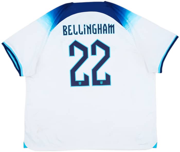 2022-23 England Home Shirt Bellingham #22 - 6/10 - (3XL)