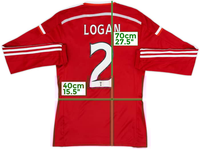 2014-15 Aberdeen Home L/S Shirt Logan #2 - 6/10 - (S)