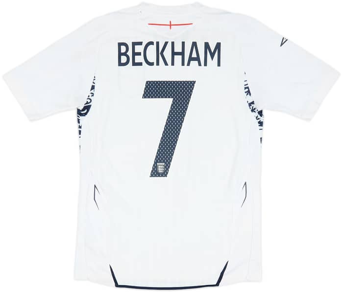 2007-09 England Home Shirt Beckham #7 - 5/10 - (S)