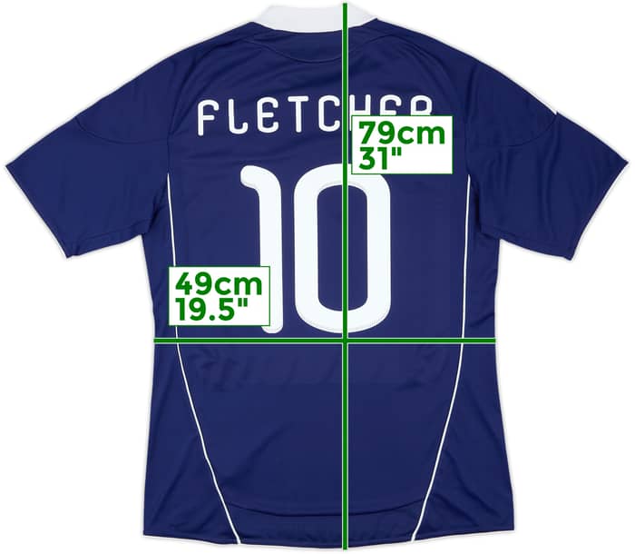 2010-11 Scotland Home Shirt Fletcher #10 - 6/10 - (L)
