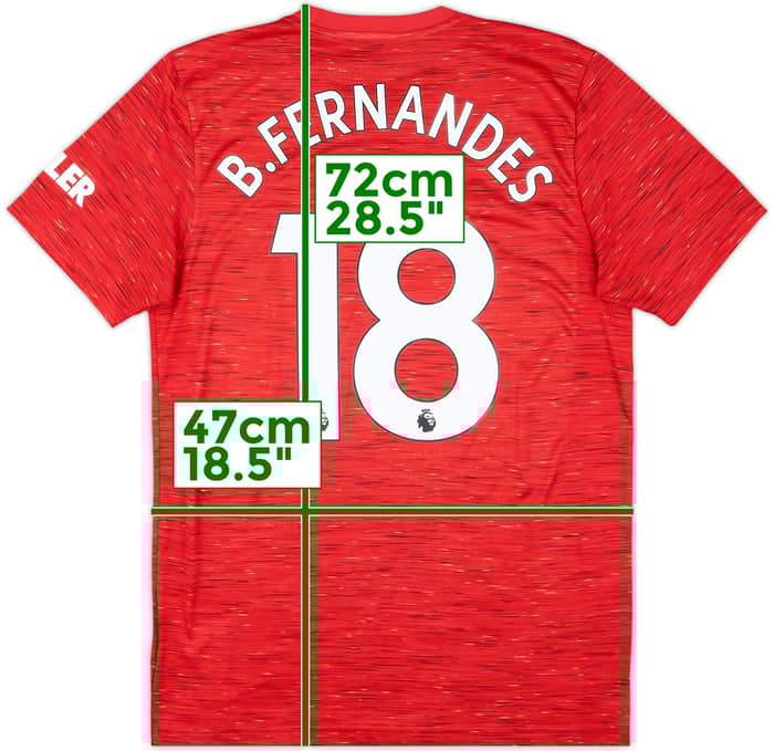 2020-21 Manchester United Home Shirt B.Fernandes #18 - 7/10 - (M)