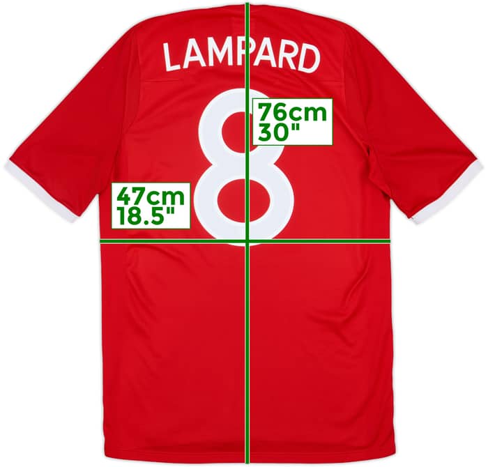 2010-11 England Away Shirt Lampard #8 - 8/10 - (M)