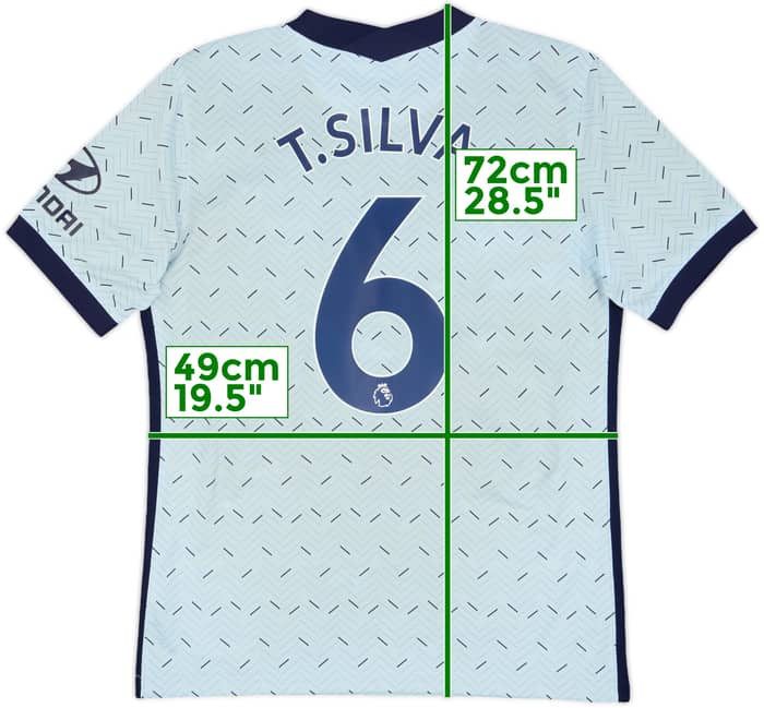 2020-21 Chelsea Away Shirt T.Silva #6 - 8/10 - (M)